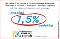 Przekaż 1,5% swojego podatku na Stowarzyszenie Rowerowy Toruń!