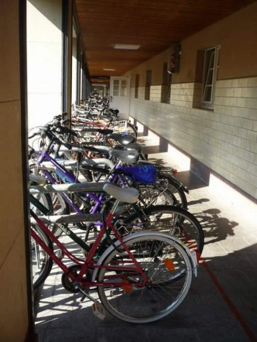 rowery przy akademiku