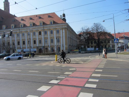 Ulica Piaskowa - sygnalizator dla rowerzystów jadących od strony Mostu Piaskowego...