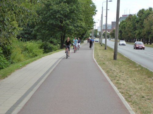 Główna trasa rowerowa Gdańska łącząca centrum z Wrzeszczem - dobra infrastruktura przyciąga użytkowników.